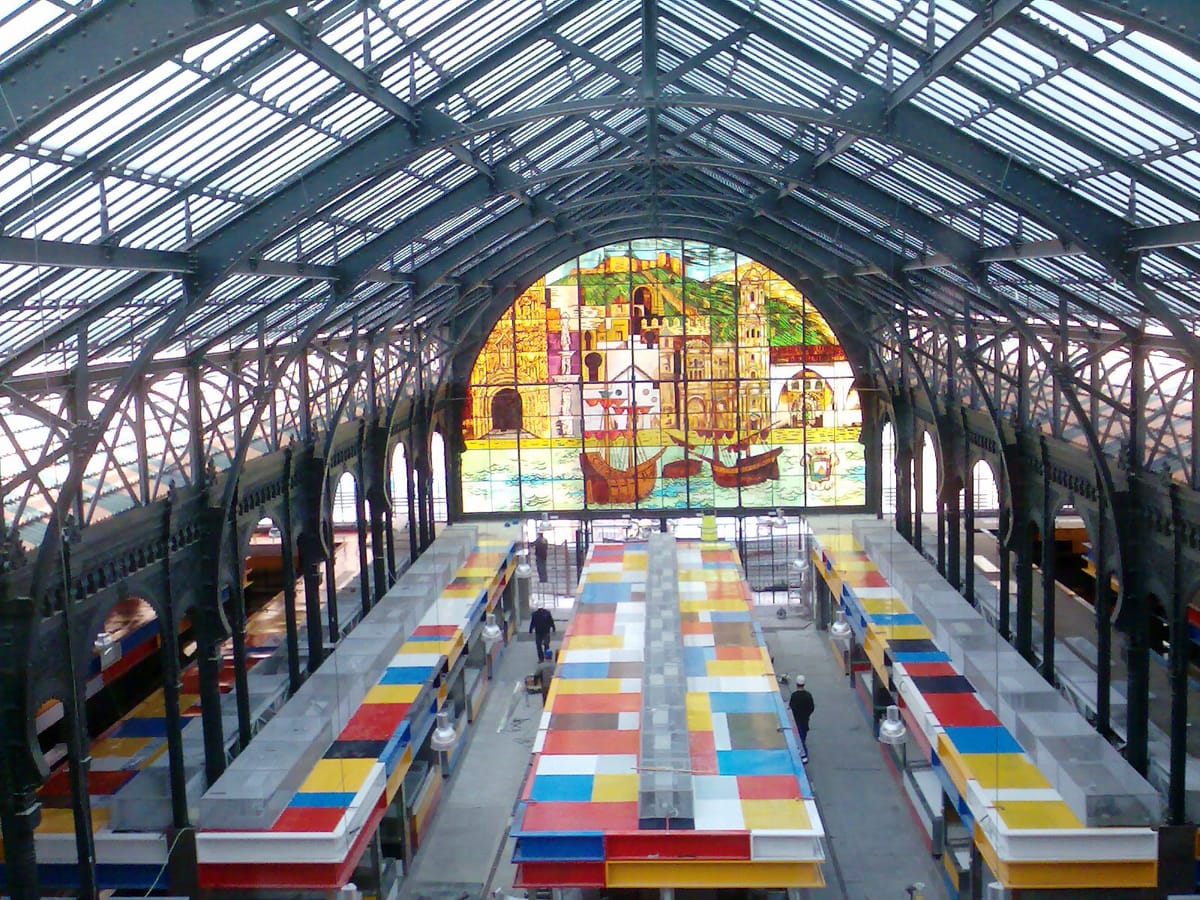 Vista do mercado de Atarazanas, em Málaga